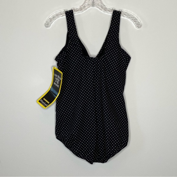 Miraclesuit Black and White Polka Dot Swimsuit - Picture 6 of 16